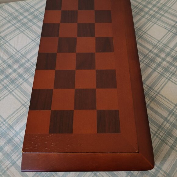 Cardinal Industries Wood Chess Redwood Foldable Board 16x15.5 - Picture 4 of 6